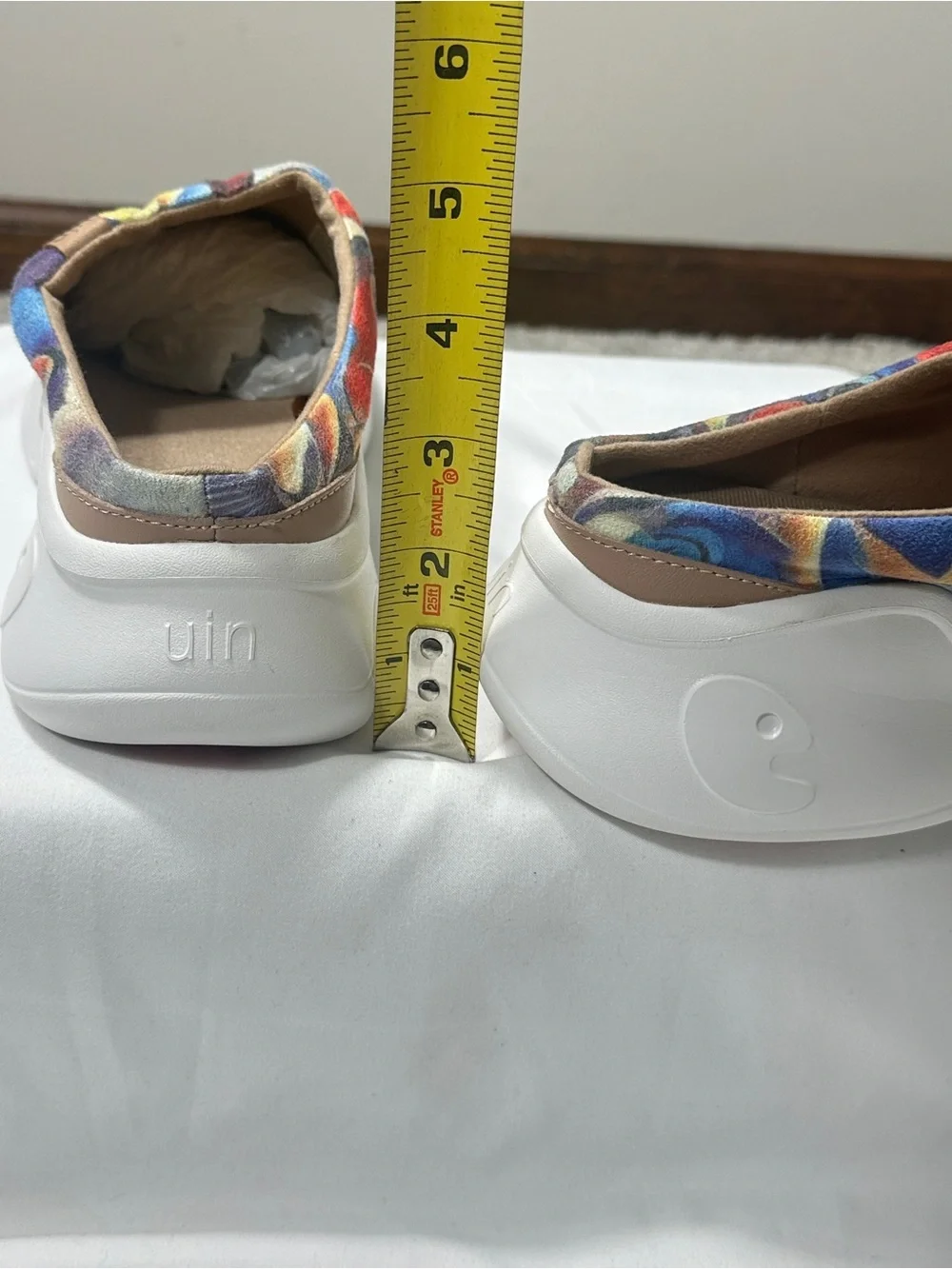 UIN Dye-Misty Art Print Slip On Colorful Canvas Casual Comfort Shoes Womens Sz 8 - Picture 14 of 15
